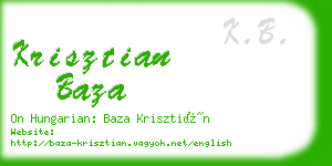 krisztian baza business card